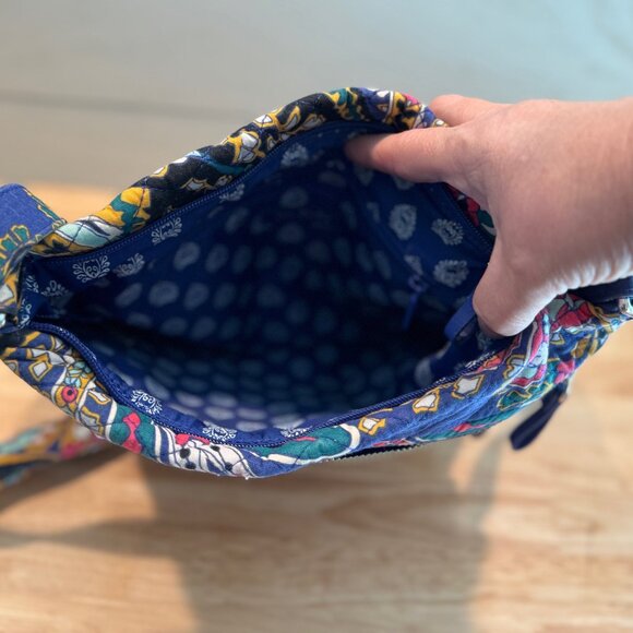 Vera Bradley Triple Zip Hipster Adjustable Crossbody Convertible Bag Multicolor - Picture 6 of 11